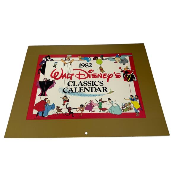 Walt Disney Classics 1982 Calendar Peter Pan Cinderella Jungle Book Winnie Pooh - Picture 10 of 10